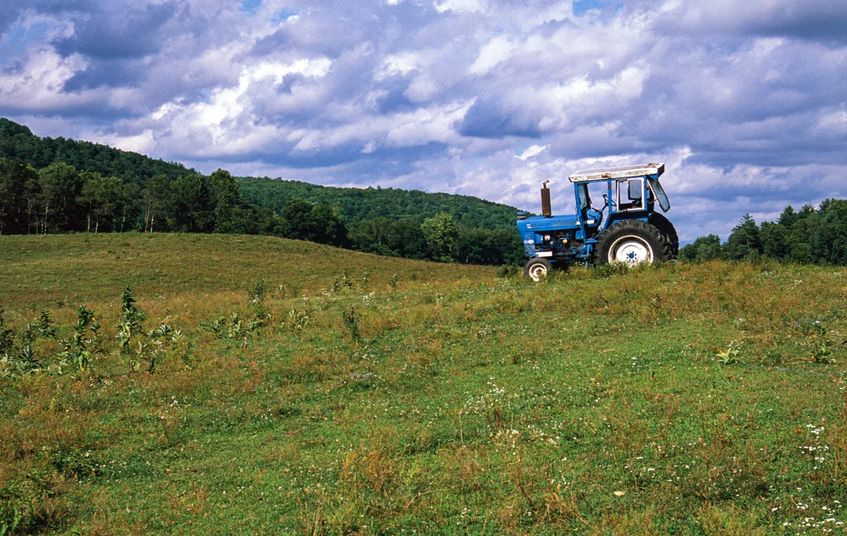 High-horsepower tractor performing field traction work